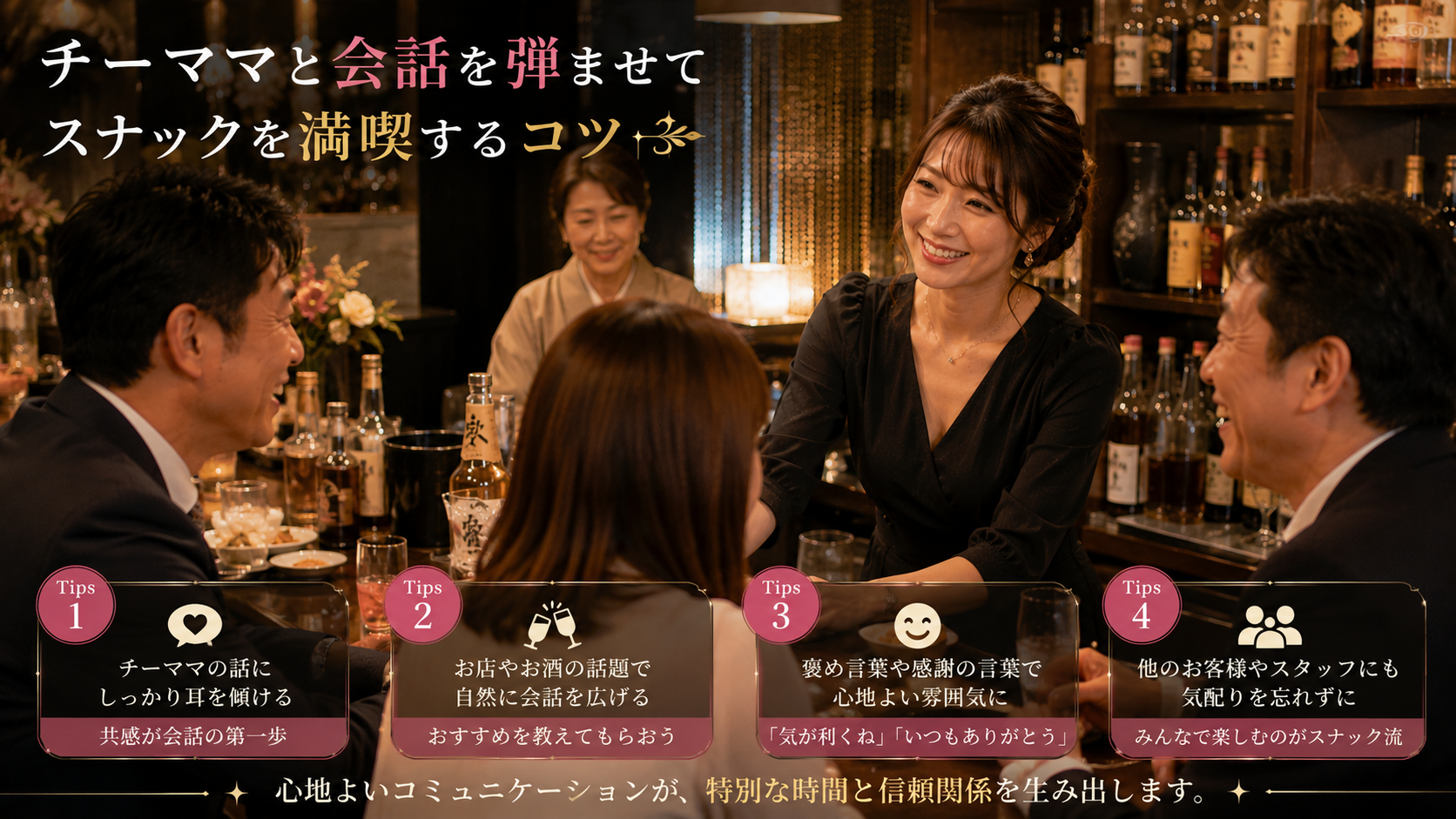 チーママと会話を弾ませてスナックを満喫するコツ